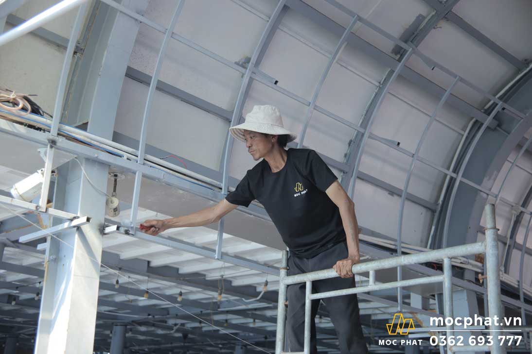 sơn khung xương gỗ nhựa