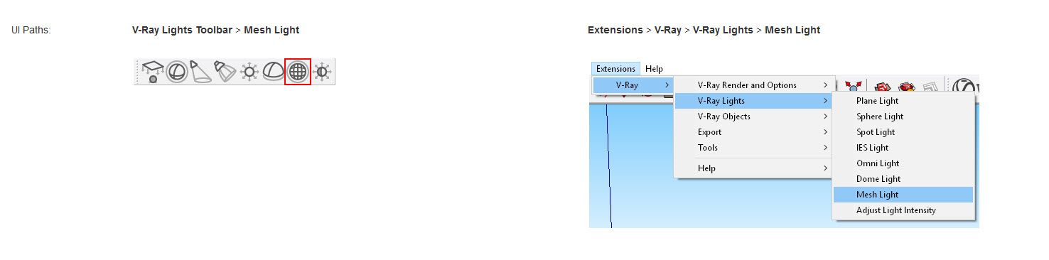 Mesh Light Vray 3.4 SketchUp