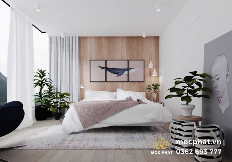Nội thất phòng ngủ được đơn giản hóa