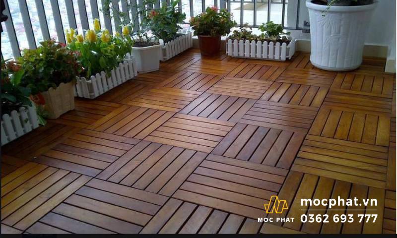 Hình ảnh sàn gỗ ban công