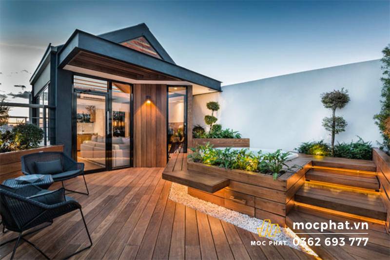 Thiết kế sân thượng phong cách terrace