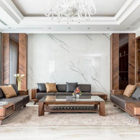 phòng khách gỗ óc chó