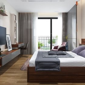 Nội thất phòng ngủ gỗ óc chó