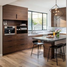 Tủ bếp gỗ óc chó