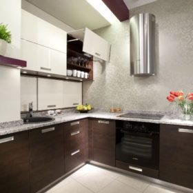 Tủ bếp gỗ óc chó