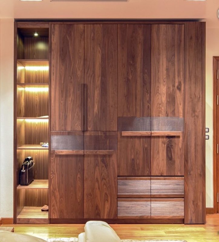 Tủ quần áo gỗ óc chó