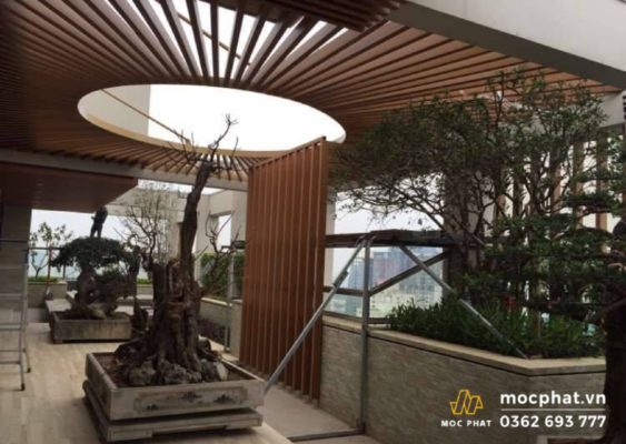 Mộc Phát thi công giàn hoa gỗ nhựa Composite đạt chuẩn
