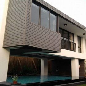Nhựa ốp tường gỗ ngoài trời