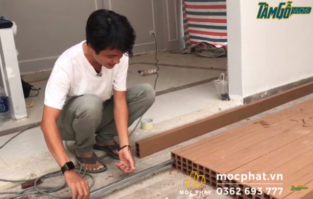 Vách trang trí bằng gỗ nhựa