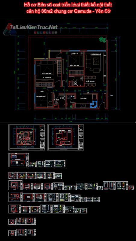 file cad triển khai nội thất