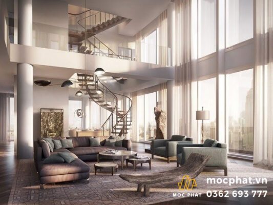 Căn Penthouse với kiến trúc tân cổ điển