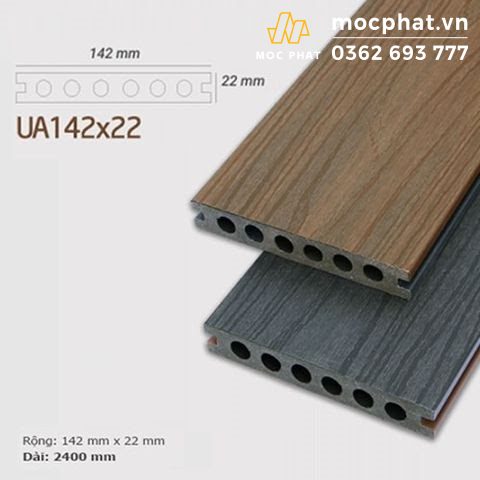 Sàn gỗ nhựa Composite lỗ tròn
