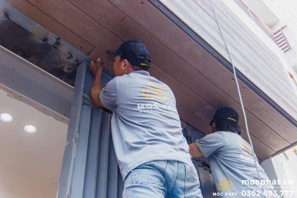 Ốp mặt tiền gỗ nhựa Composite